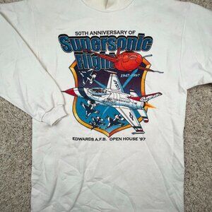 Vintage Air Force Supersonic Flight Edwards AFB 50th Anniversary Sweater 1997
